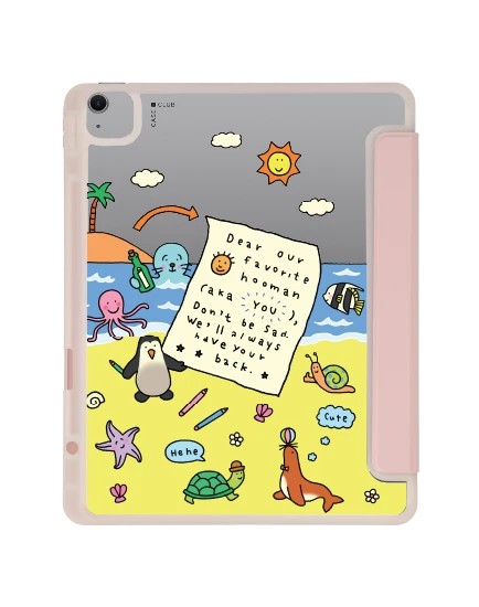 เคสใส ipad air6/7 13" 2025 (m2/m3) สีชมพู chonni beach