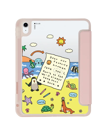 เคสใส ipad gen 10th/11th 2025 สีชมพู chonni beach