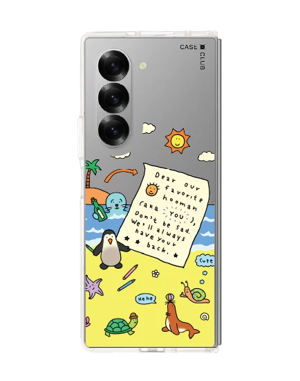 samsung galaxy z fold 6 clear case chonni beach