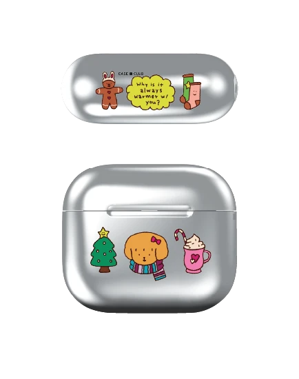 เคสสีเงิน airpods รุ่น 3 chonni christmas