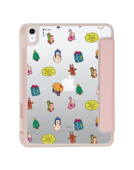 เคสใส ipad gen 10th/11th 2025 สีชมพู chonni christmas