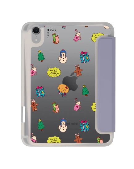 ipad mini 7 clear purple chonni christmas