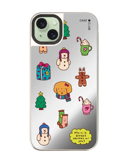 เคสกระจก iphone 15 plus magsafe chonni christmas