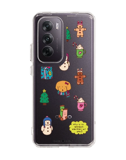 oppo reno 12 clear case chonni christmas