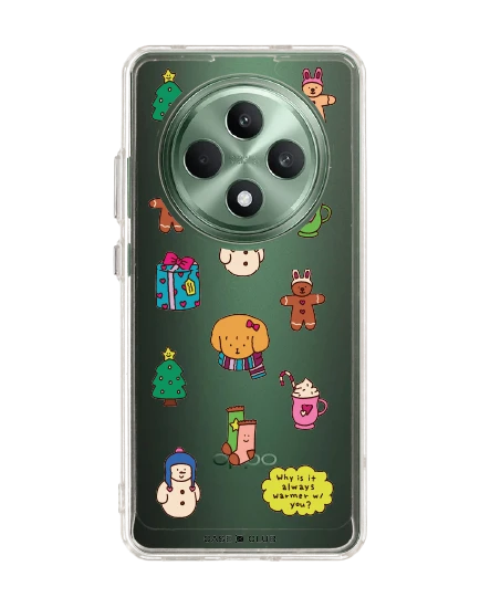 oppo reno 12f clear case chonni christmas