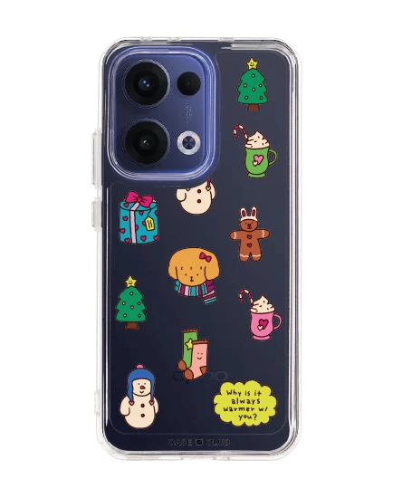 oppo reno 13 clear case chonni christmas