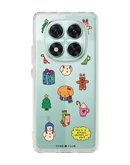 redmi note 14 pro clear case chonni christmas