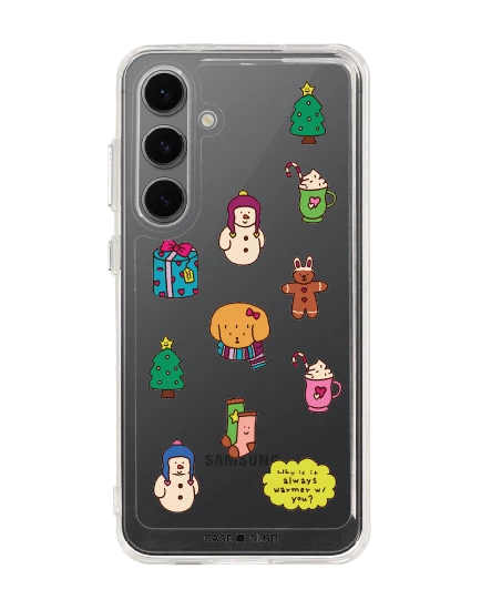 samsung galaxy s24 fe clear case chonni christmas