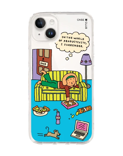 iphone 14 plus clear case chonni living room
