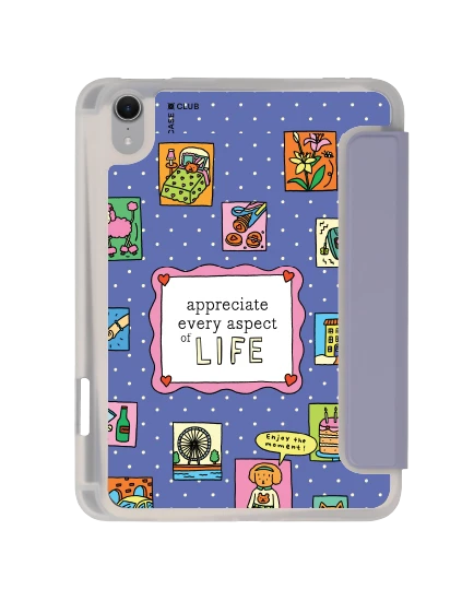 ipad mini 7 clear purple chonni photo frame