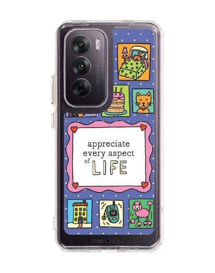 oppo reno 12 clear case chonni photo frame