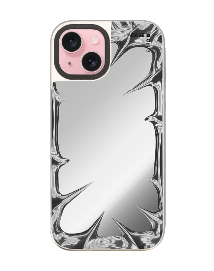iphone 15 mirror magsafe chrome frame