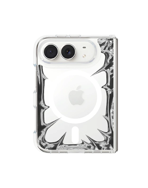iphone duo clear magsafe chrome frame