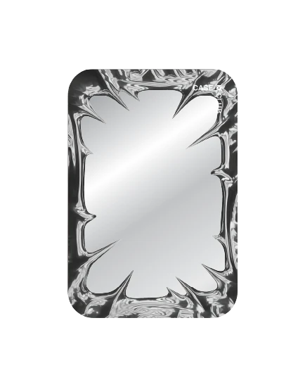 ที่เก็บบัตร magsafe กระจกมีขาตั้งในตัว กรอบโครเมียม