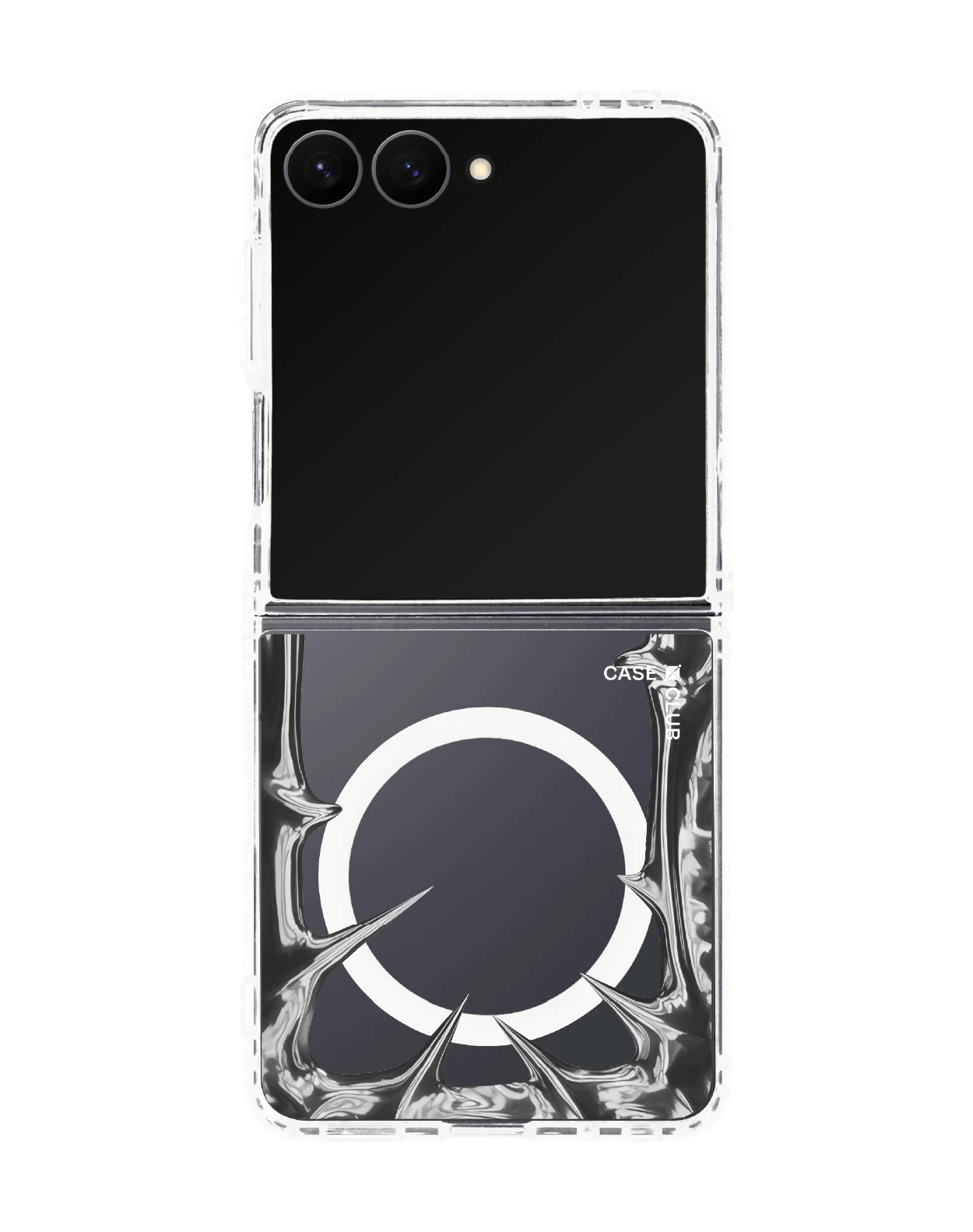 samsung galaxy z flip 8 clear magsafe chrome frame