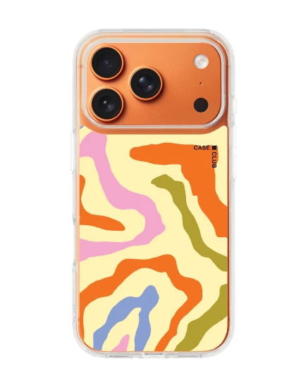 เคสใส iphone 17 pro magsafe คลื่นสีสดใสมินิมอล