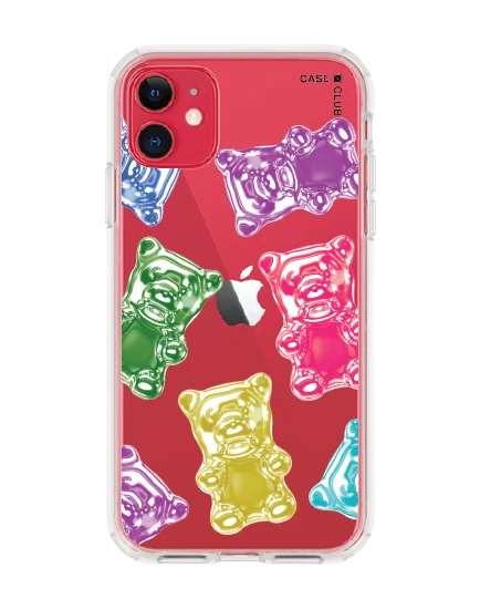 เคสใส iphone 11 เยลลีหมีหลากสีเมทัลลิก