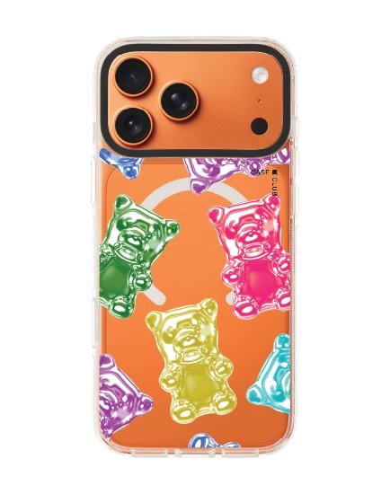 เคสใส iphone 17 pro max clear case magsafe shield เยลลีหมีหลากสีเมทัลลิก