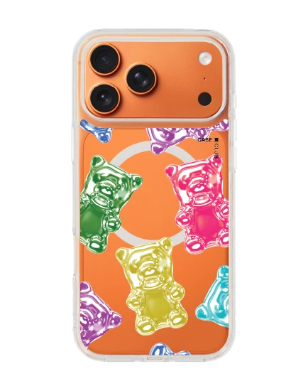 เคสใส iphone 17 pro max magsafe เยลลีหมีหลากสีเมทัลลิก