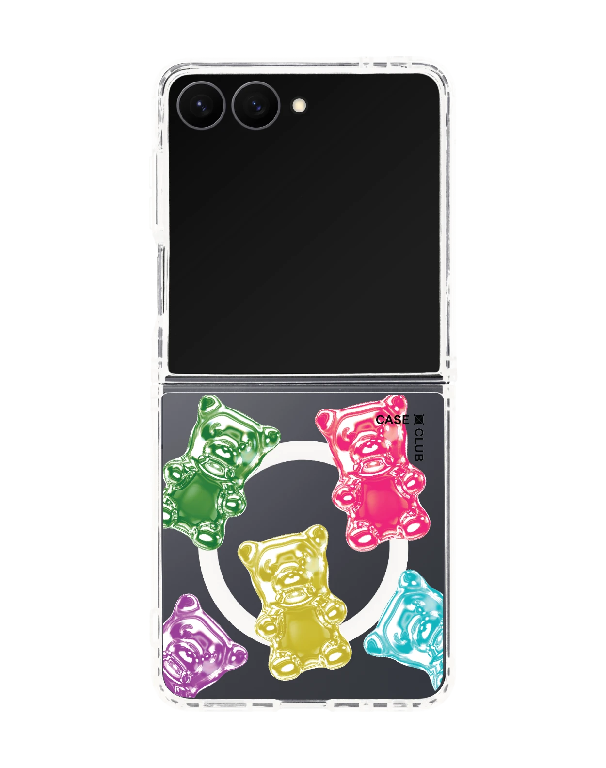 เคสใส samsung galaxy z flip 8 magsafe เยลลีหมีหลากสีเมทัลลิก