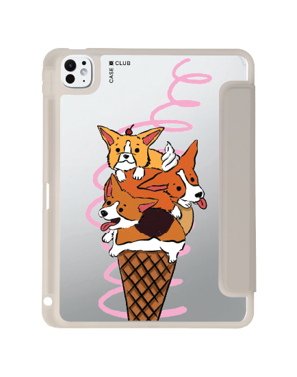 เคสใส iPad Pro 11 สีเทา Corgi ซันเดย์