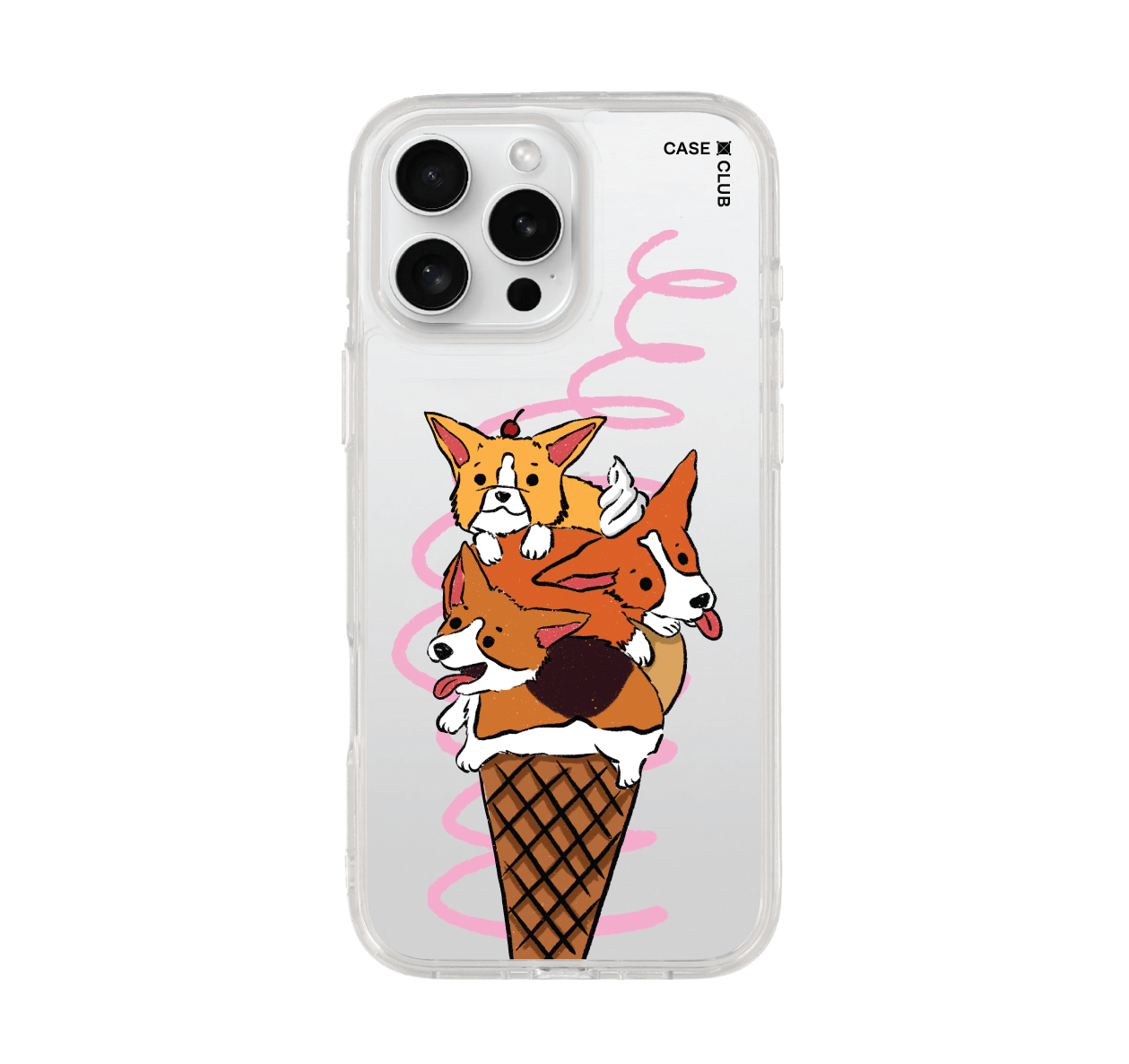 เคสใส iPhone 16 Pro Max Corgi ซันเดย์