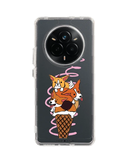 เคสใส realme 14 pro ไอศกรีมคอร์กี้ซันเดย์