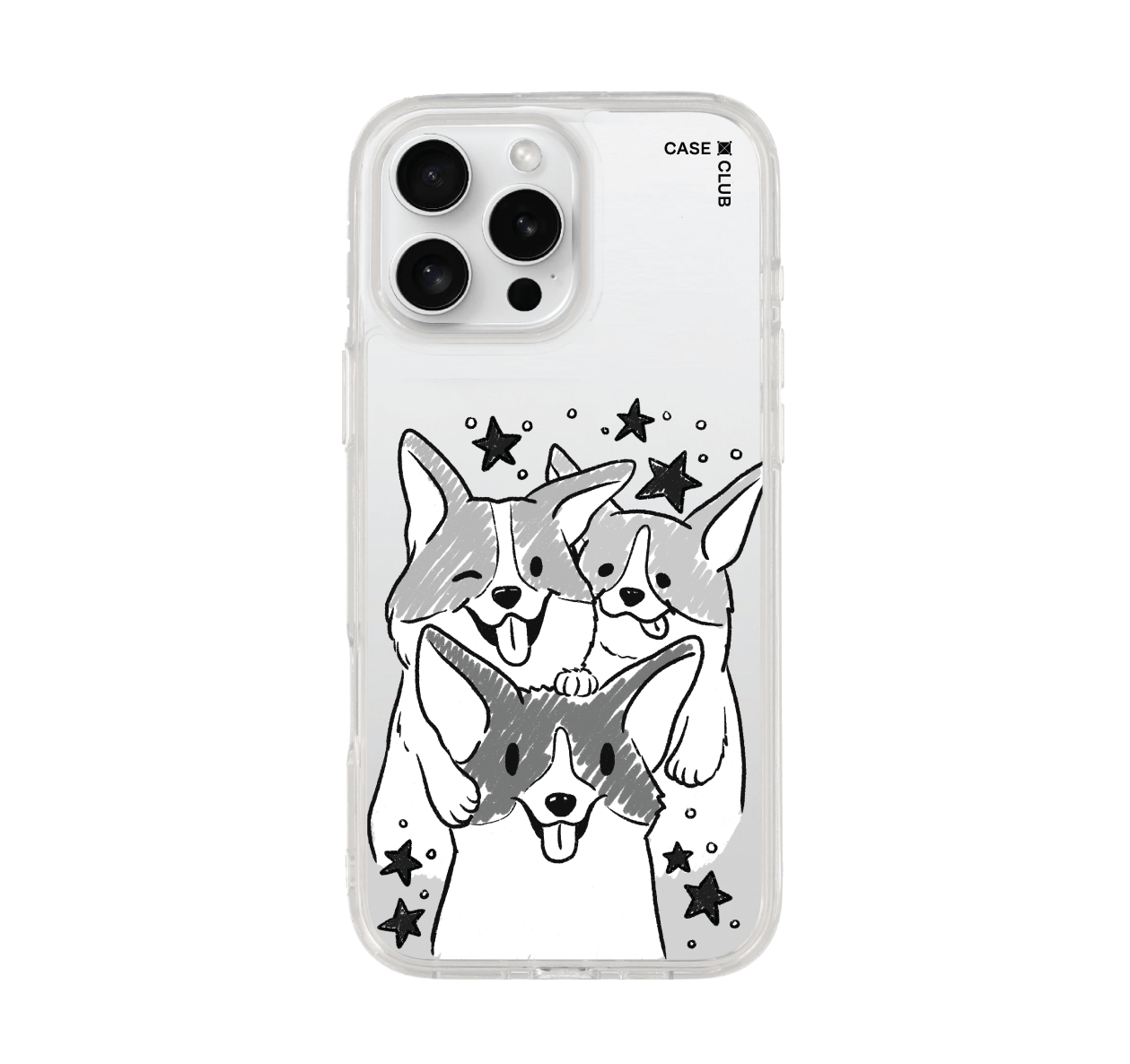 เคสใส iPhone 16 Pro Max คอร์กี้สามตัว