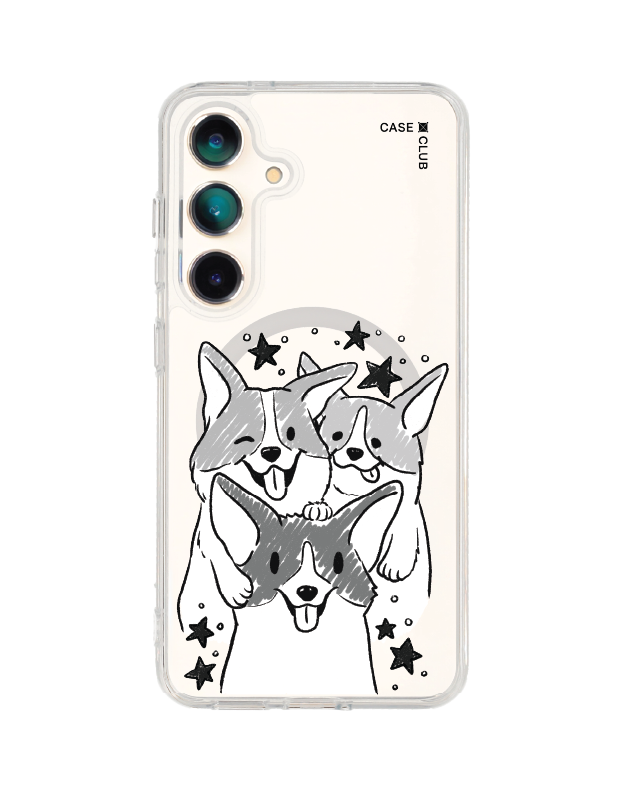 เคสใส samsung galaxy s25 magsafe คอร์กี้สามตัว