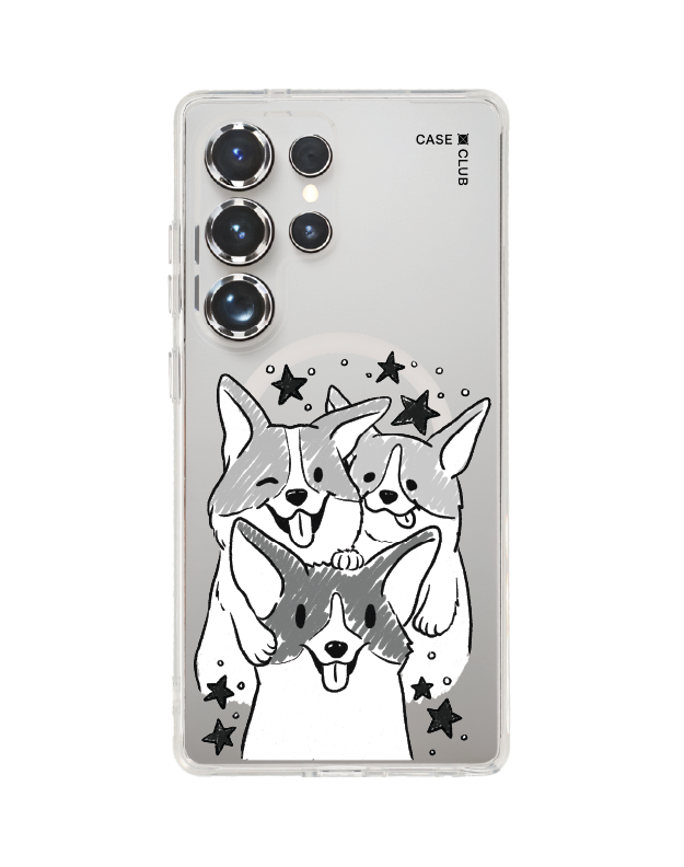เคสใส samsung galaxy s25 ultra magsafe คอร์กี้สามตัว