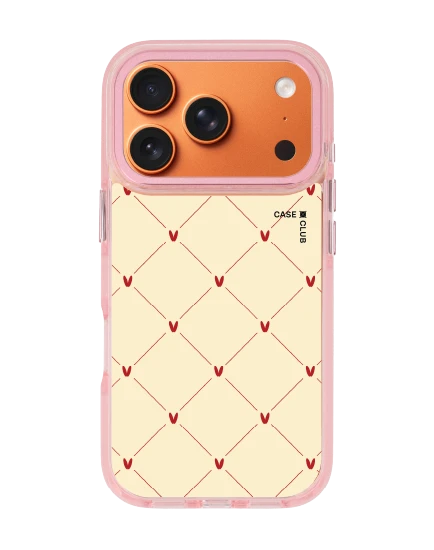 iphone 17 pro clear pink magsafe cream polka heart