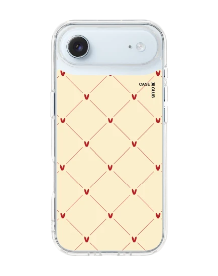 iphone air clear cream polka heart