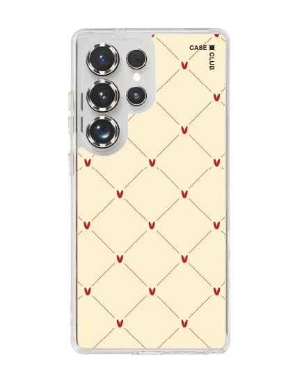 samsung galaxy s25 ultra clear magsafe cream polka heart