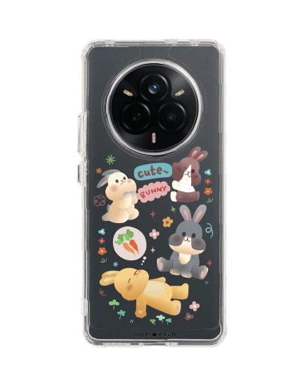 เคสใส realme 14 pro กระต่ายน้อยสุขสันต์