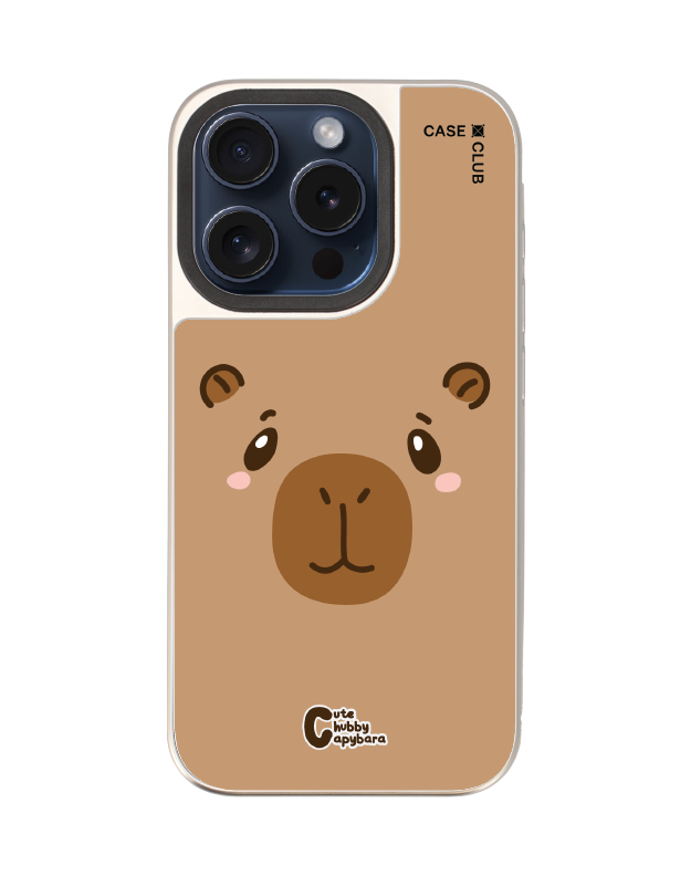 iPhone 15 Pro Mirror MagSafe Cute Chubby Capybara Character