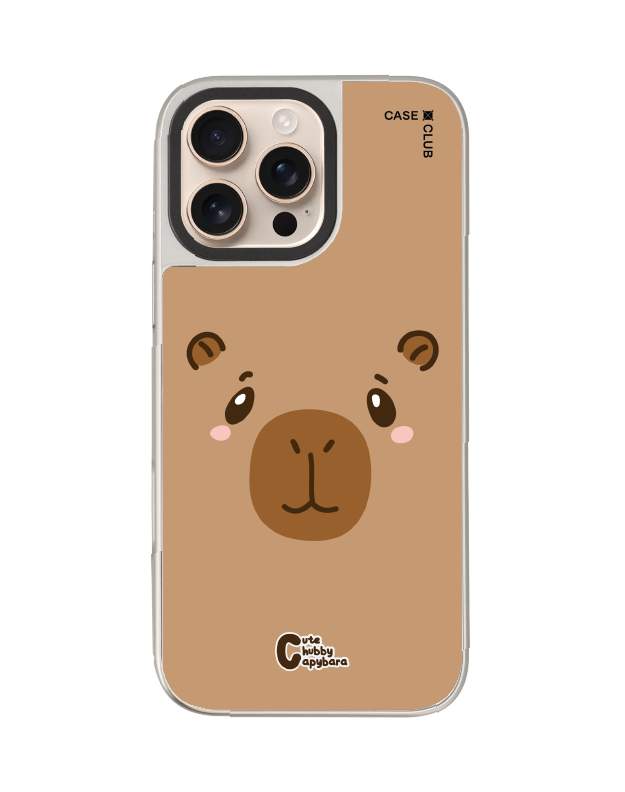 เคสกระจก iphone 16 pro max magsafe ตัวละคร chubby capybara