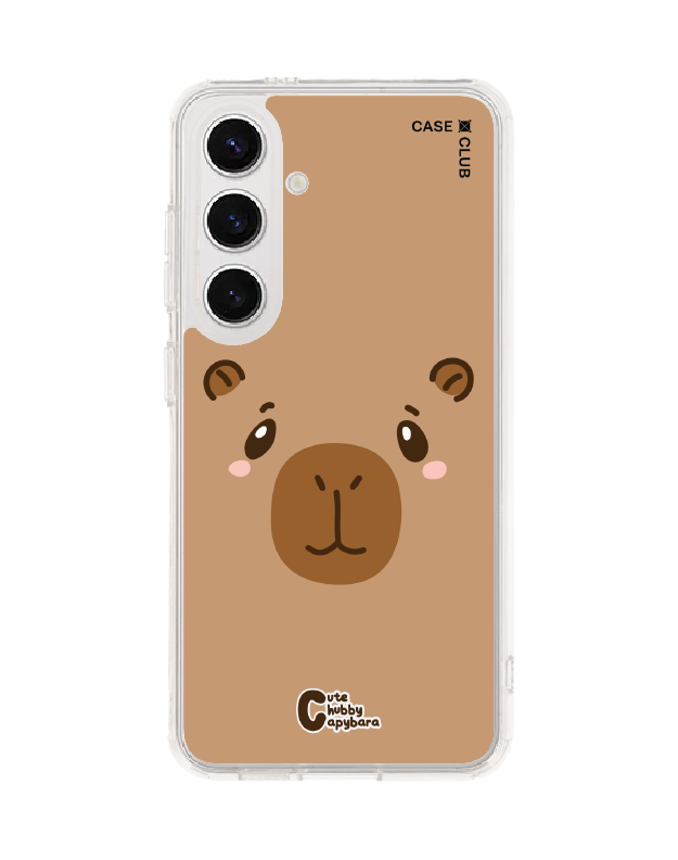 Samsung Galaxy S24 Clear MagSafe Cute Chubby Capybara Character