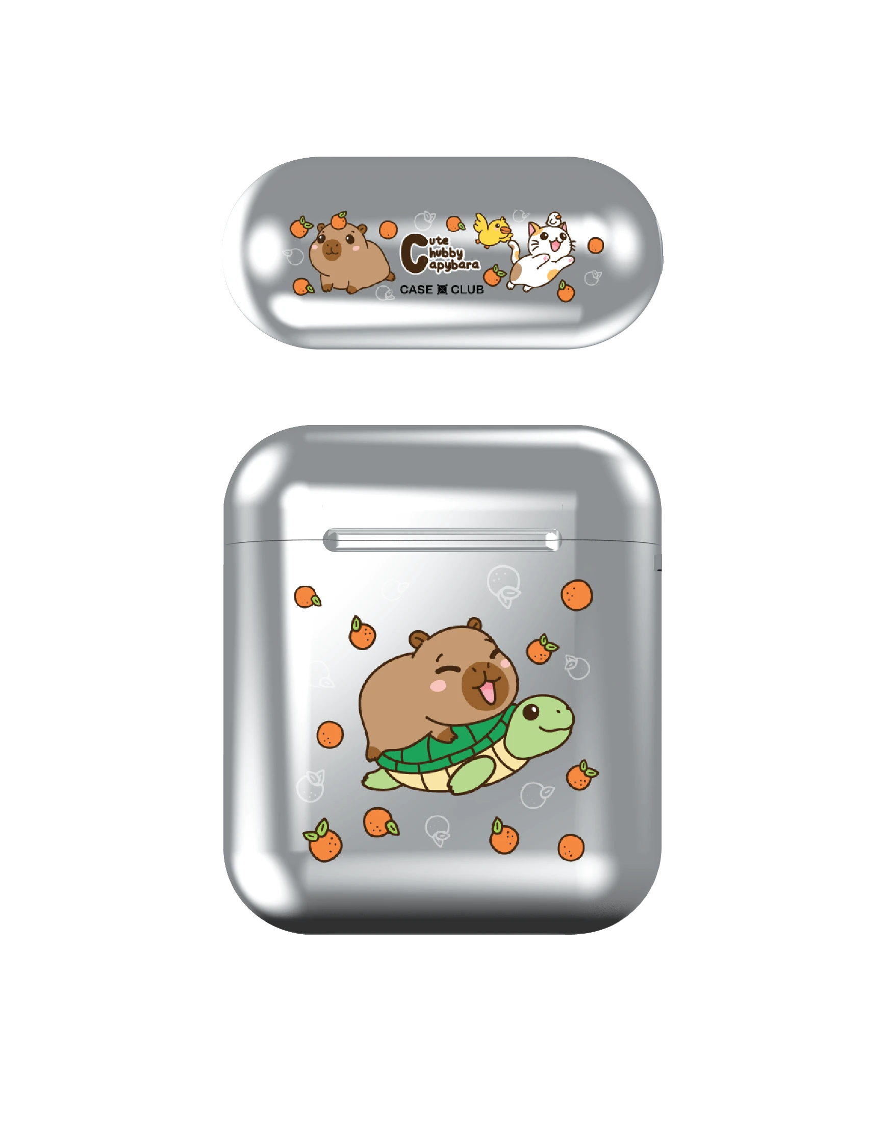 cute chubby capybara และผองเพื่อน