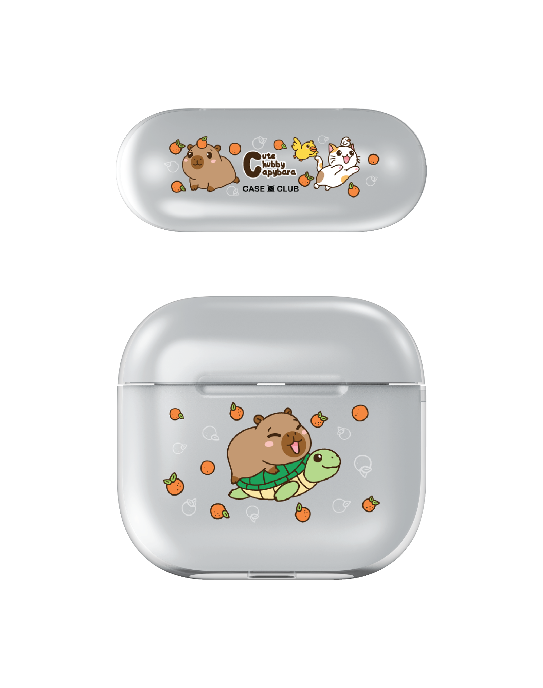 เคสใส AirPods 4 Cute Chubby Capybara รวมสัตว์