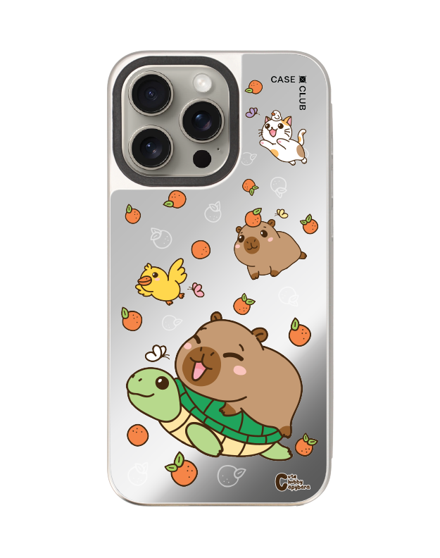 iPhone 15 Pro Max Mirror MagSafe Cute Chubby Capybara Mix Animal