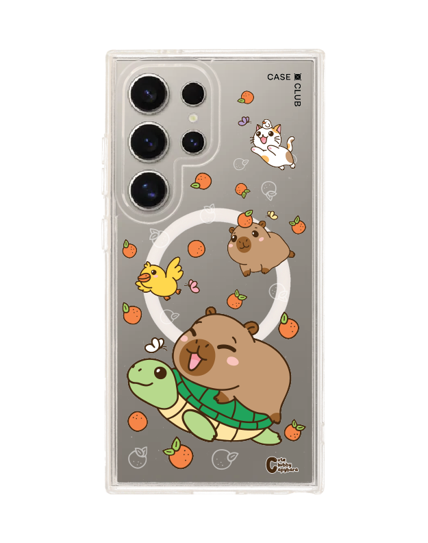 เคสใส Samsung S24 Ultra MagSafe Cute Chubby Capybara รวมสัตว์