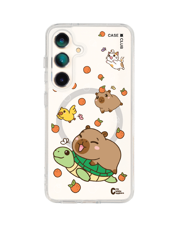 เคสใส samsung galaxy s25 magsafe cute chubby capybara รวมสัตว์