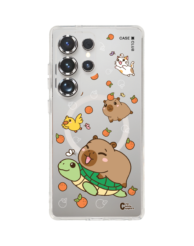 เคสใส Samsung Galaxy S25 Ultra MagSafe Cute Chubby Capybara รวมสัตว์