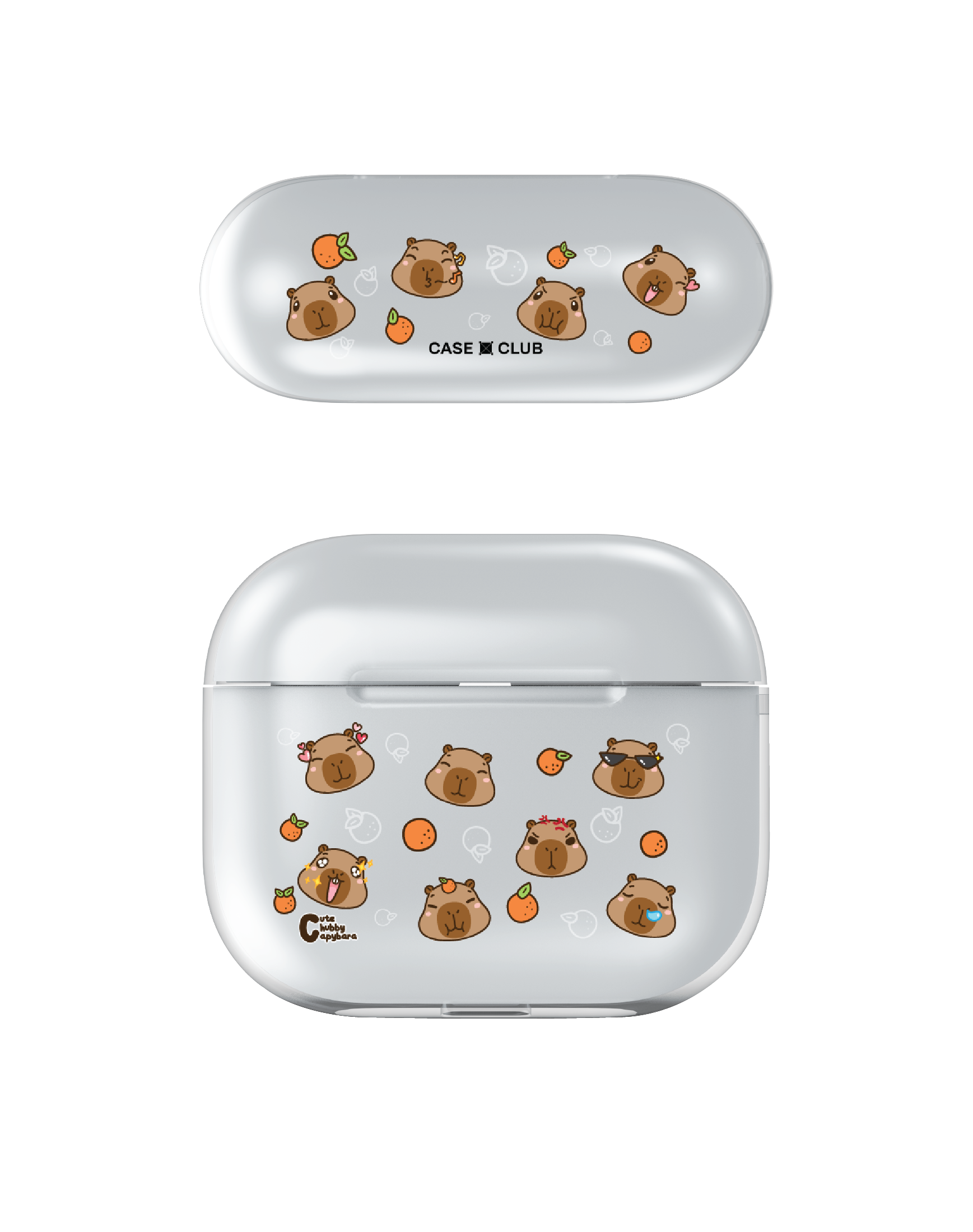 cute chubby capybara pattern