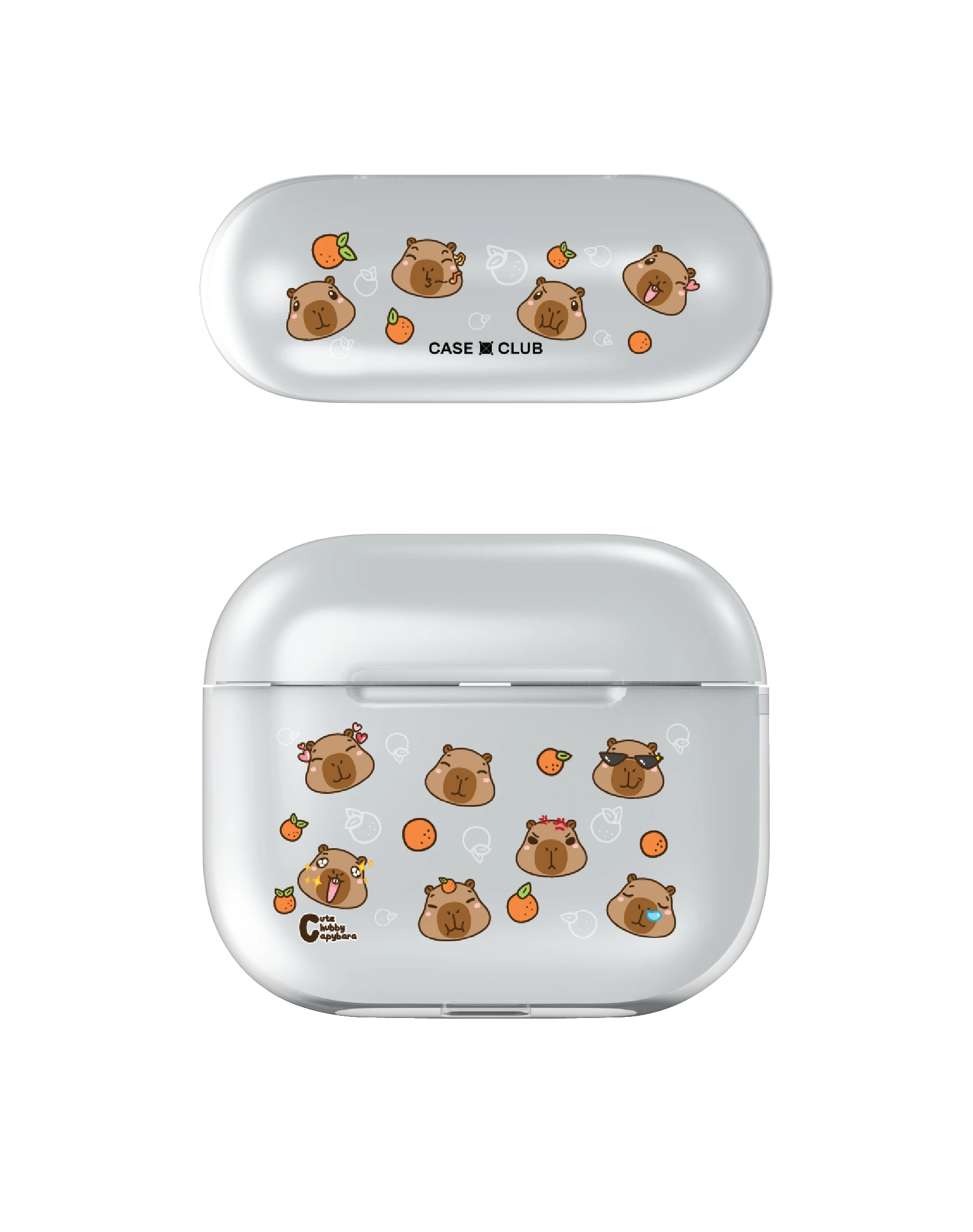 cute chubby capybara pattern
