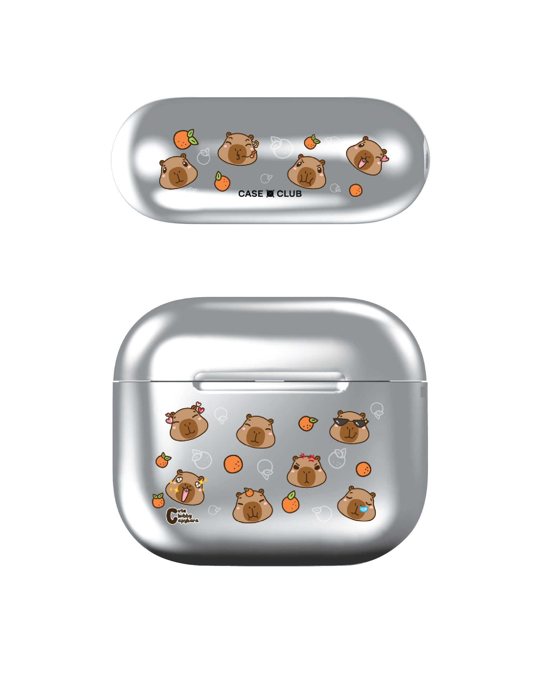 เคสกระจก AirPods รุ่น 3 ลาย Cute Chubby Capybara