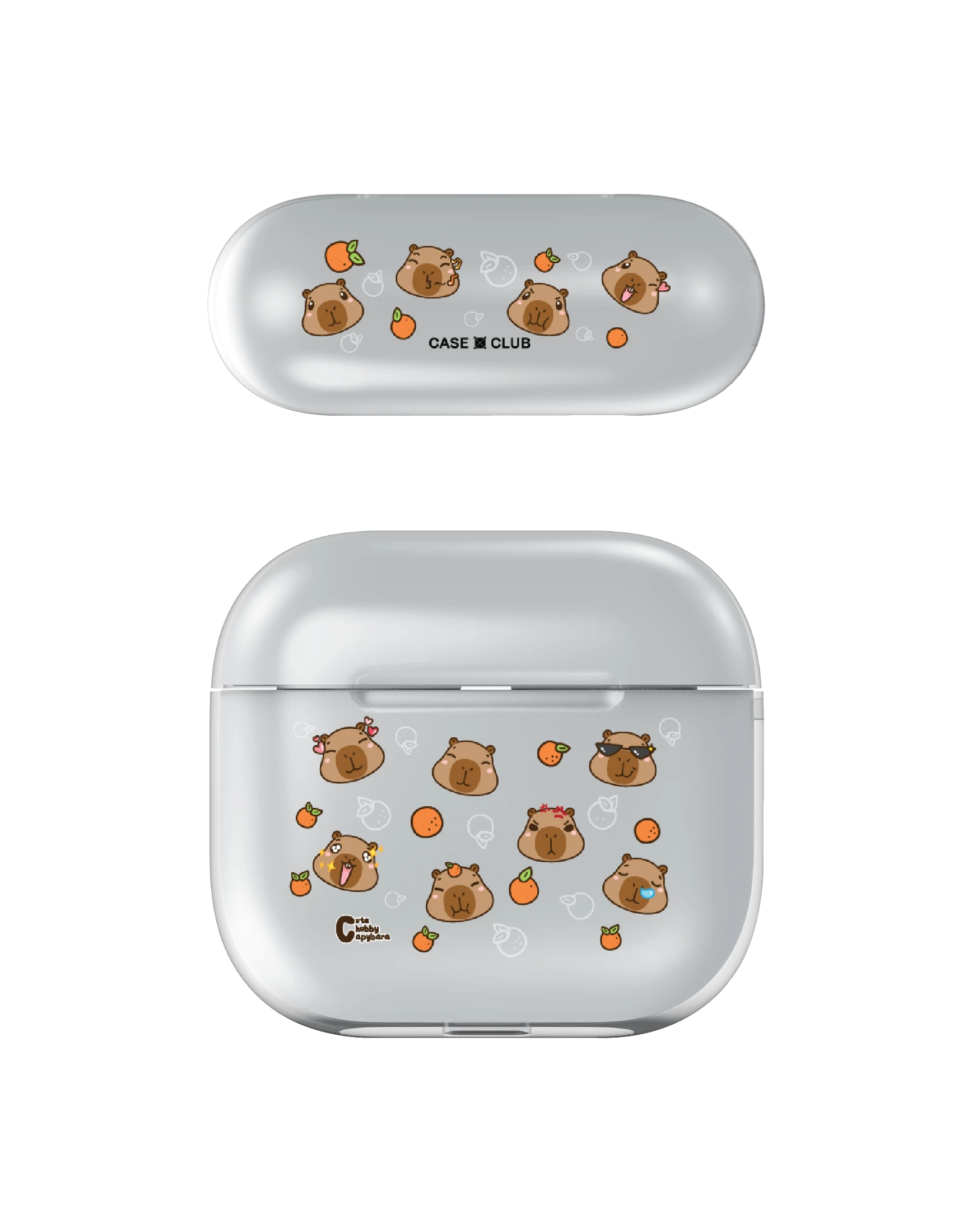 cute chubby capybara pattern