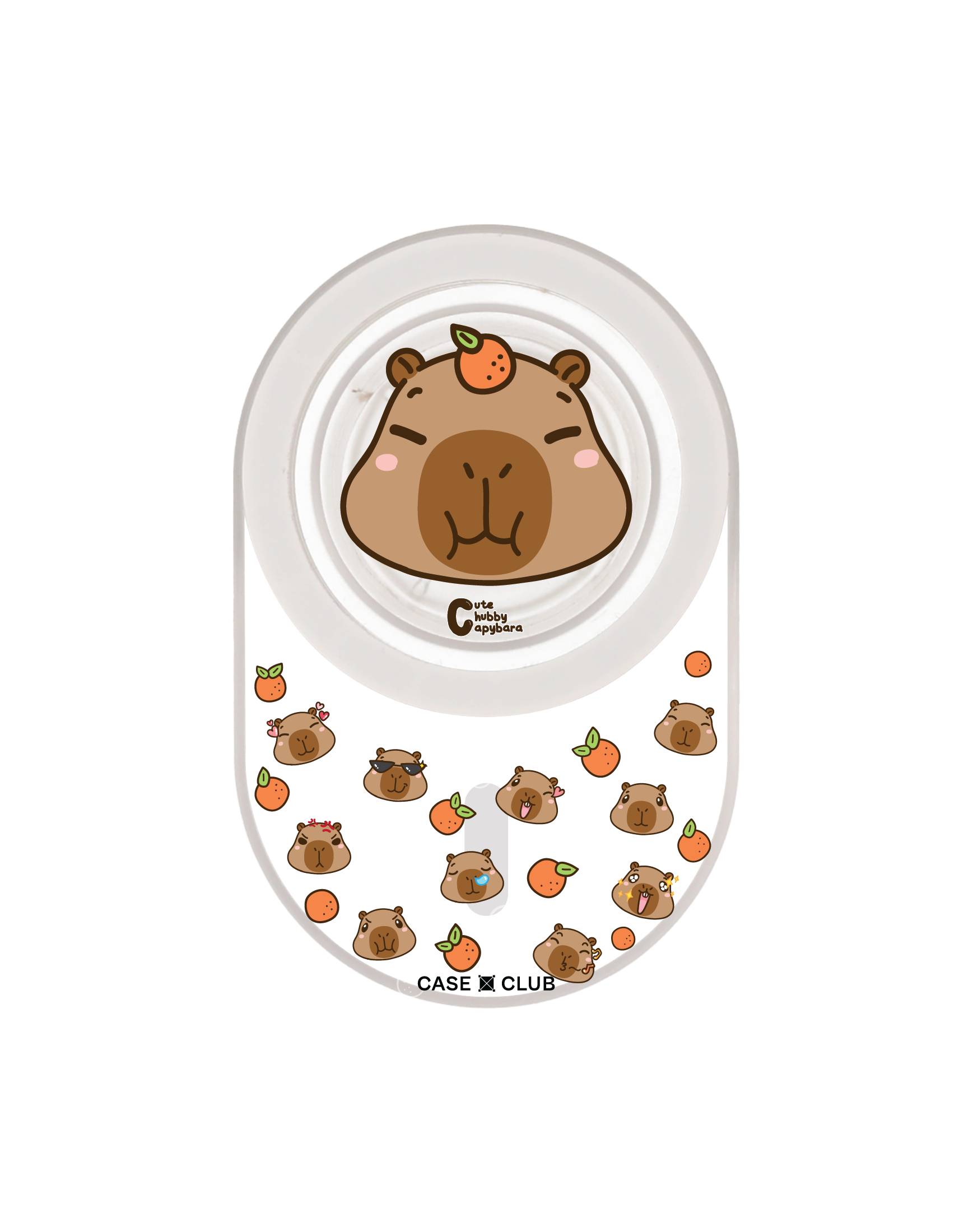 ลาย cute chubby capybara