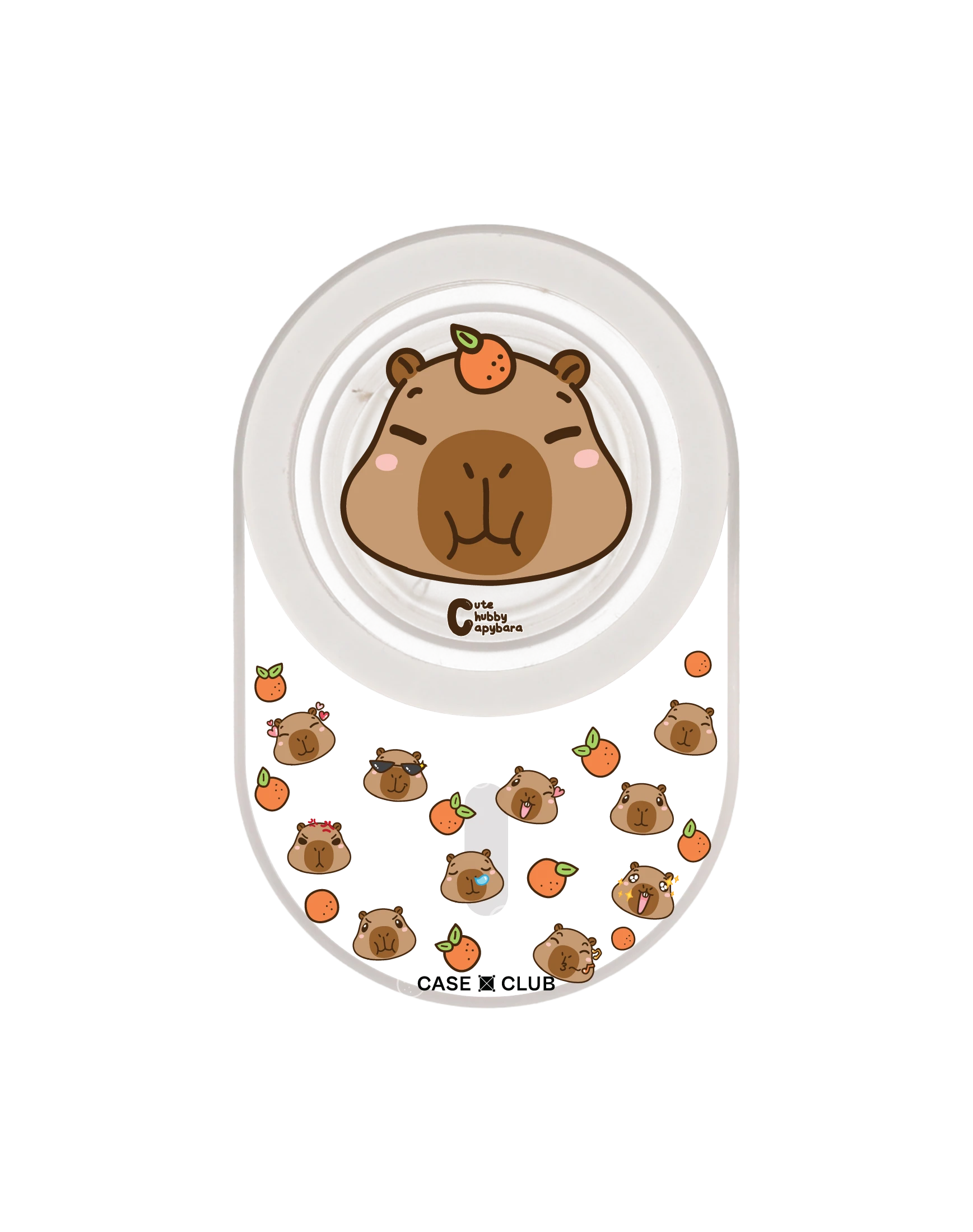 cute chubby capybara pattern