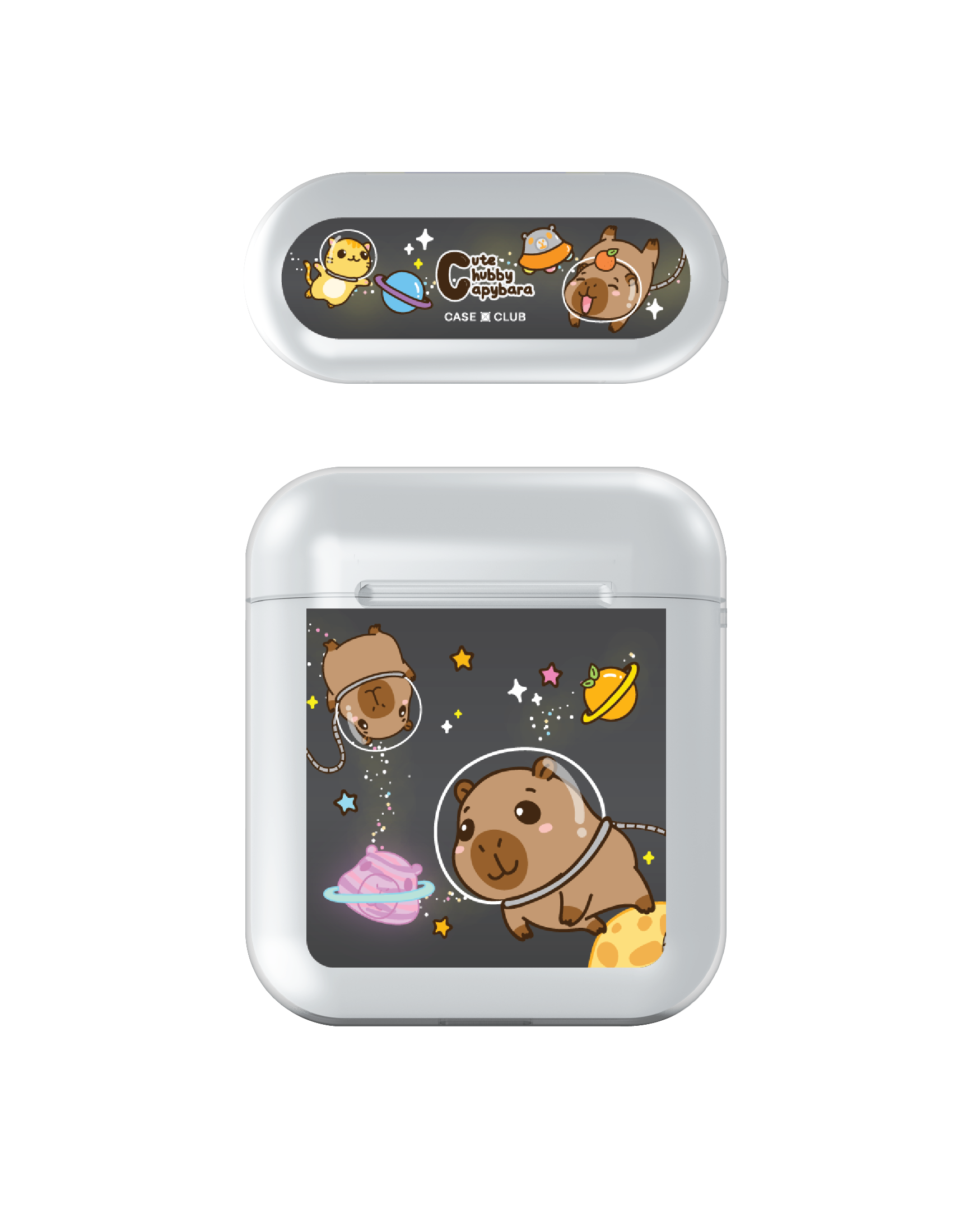 เคสใส AirPods รุ่น 1/2 จักรวาล Cute Chubby Capybara